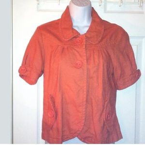 SASHIMI Nordstrom Crop Jacket Coat Terracotta